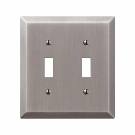 LIVEWIRE 2 Toggle Antique Nickel Stamped Steel Wall Plate LI149572
